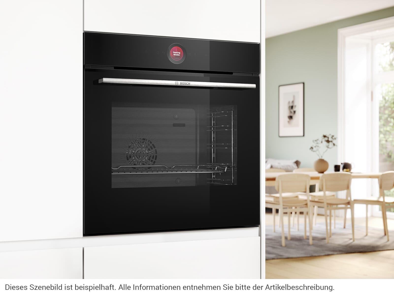 Bosch HBG7341B1, seria 8 inteligentny piekarnik do zabudowy, 60 x 60 cm, wyprodukowano w Niemczech, czarny, odporny na zabrudzenia i samoczyszczący, Air Fry, Bosch Assist Automatik, gorące powietrze