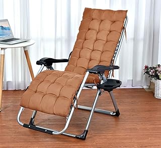 HZH Espreguiçadeira Cadeiras de jardim Espreguiçadeira de pátio Cadeira de deck no jardim ao ar livre Cadeira dobrável de gravidade zero com almofada de algodão Cadeiras de gramado reclináveis
