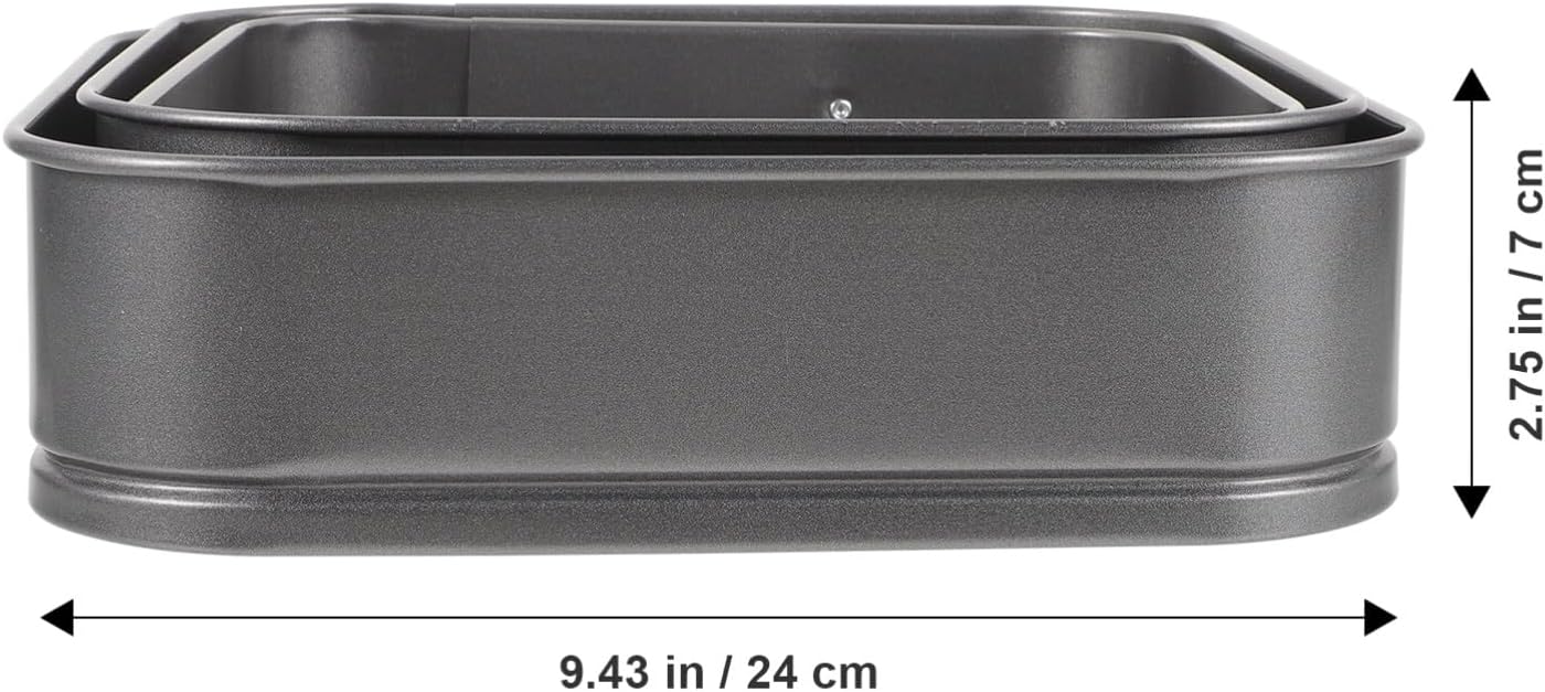 ULTNICE 3PC Non Stick Baking Pan Set Deep Baking Pans Sets Bakeware Set Cake Baking Loaf Pan Square Pan Cake Pan Muffin Molds Baking Supplies for Inside Indoor Home