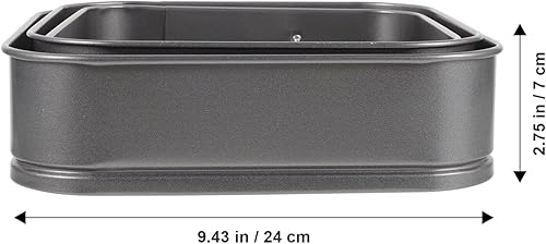 Miniatura 3 de ULTNICE Juego de 3 sartenes para hornear profundas para hornear y hornear en el interior del hogar