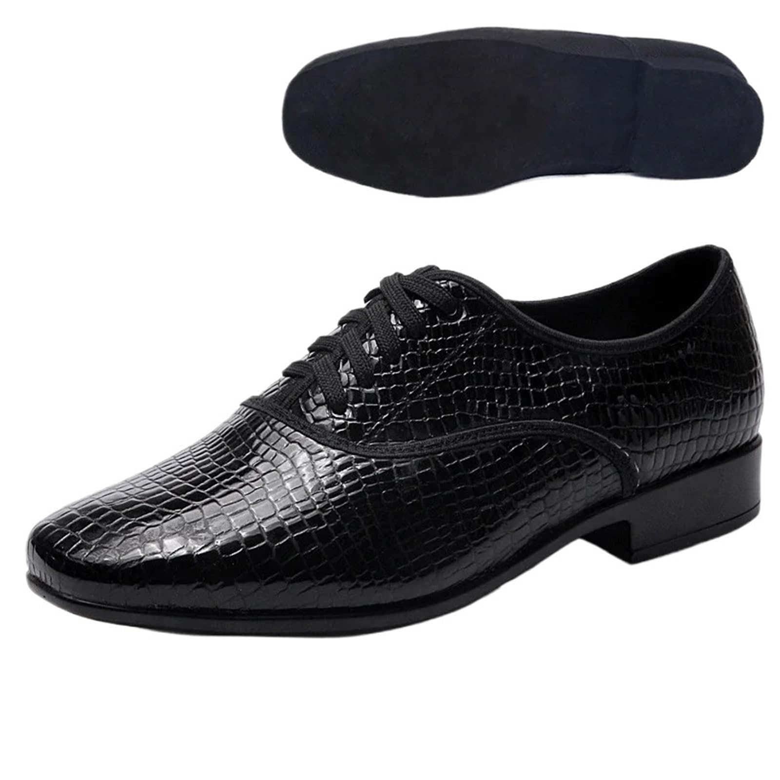 Zapatos de baile latino for hombre, tacones 2,5 cm, modernos, con suela gamuza for interiores, for yoga, salón, vals, jazz, zapatillas deportivas para Bailes Latinos