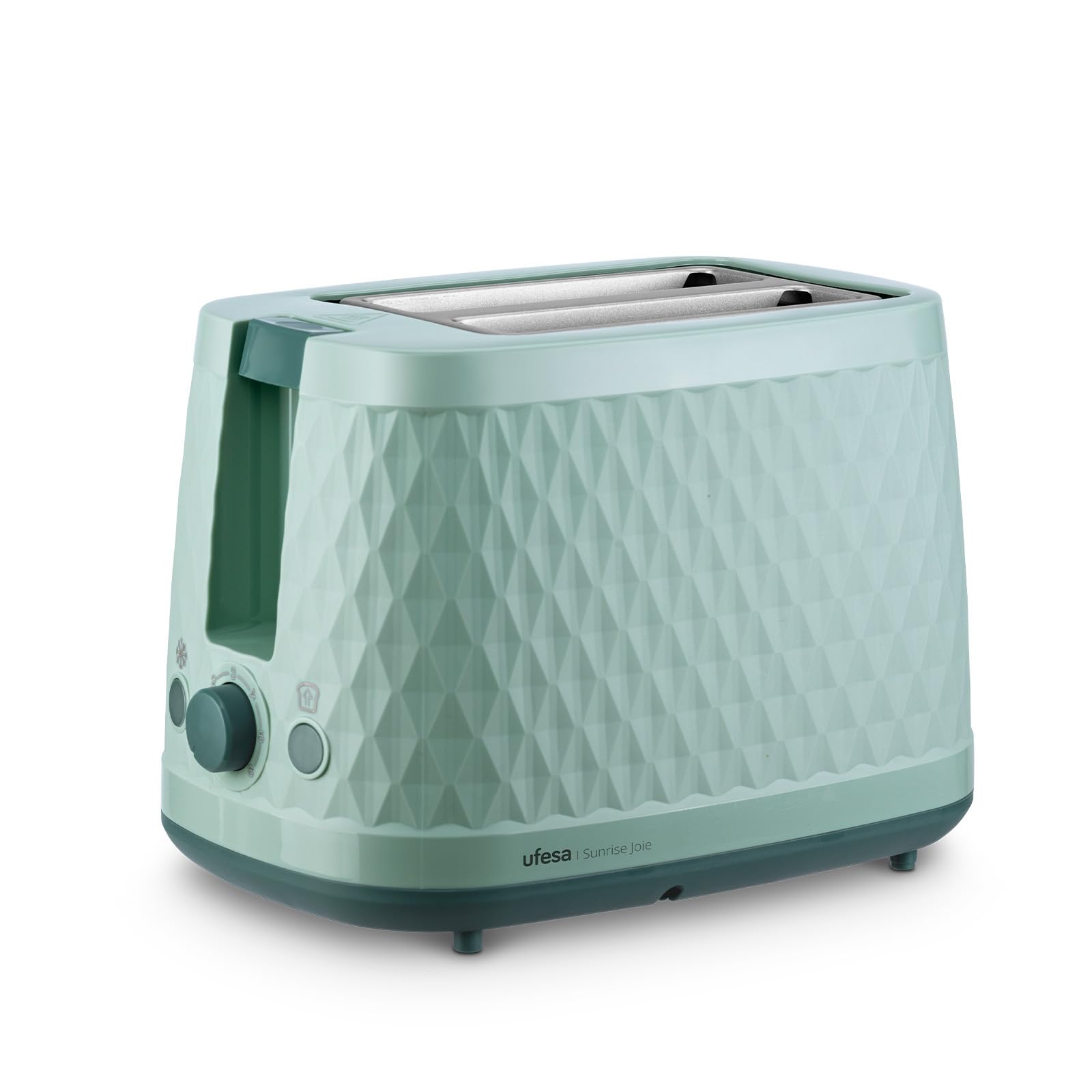 Ufesa Schwarz Sunrise Joie Toaster 900W, 2 Scheiben, 6 Bräunungsstufen, Auftau‑ Und Aufwärmfunktion, Krümelschublade, Automatische Zentrierung, Automatischer Auswurf