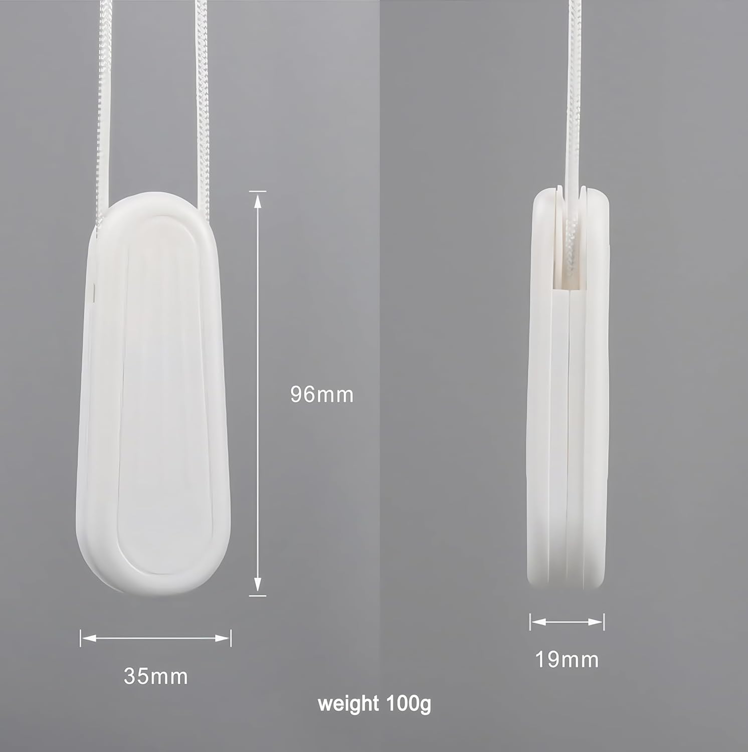 Curtain Cord Weights, 6-Pack Plastic Pull String Pendants for Vertical Blind and Drapes - White