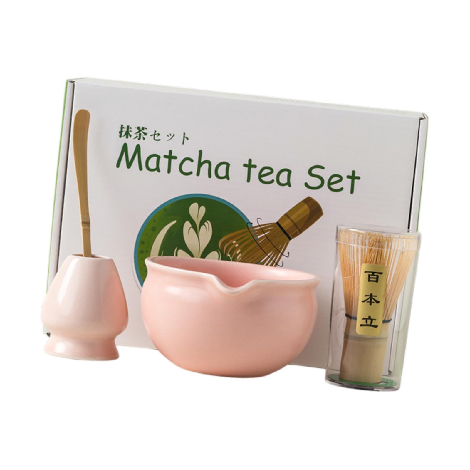 ATORSE™ 4X Matcha Set Handmade Elegant Modern Japanese Tea Ceremony for Kitchen Home Pink|Home & Garden|Food & Beverages|Tea 3