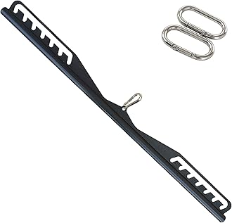 Home Gym Fitness Spreader Bar, Multi-Grip Wide LAT Pull Down Attachment, Neutral Grip Handle for Cable Pulley System Machine, T-Bar Row Landmine Attachment