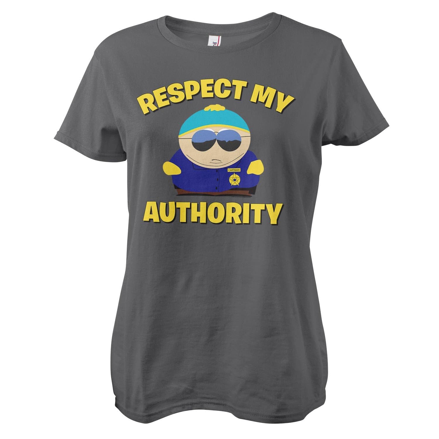 South Park Officially Licensed Respect My Authority Women T-Shirt (Dark Grey), XX-Large