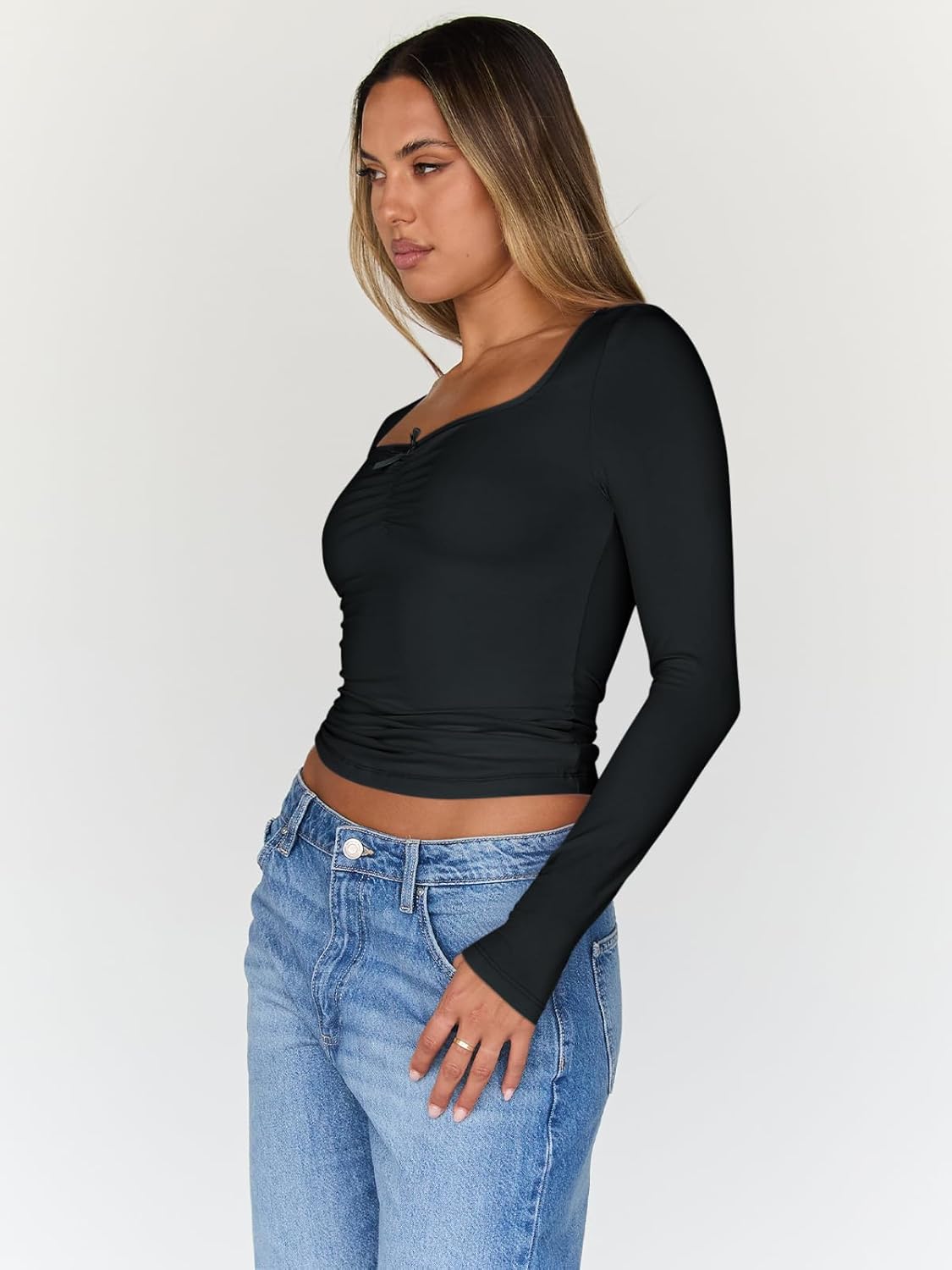 Trendy Queen Womens Long Sleeve Tops Going Out Top Trendy Cute Shirt Y2k Clothes Fashion Clothing Fall Outfits 2026 - Image 4