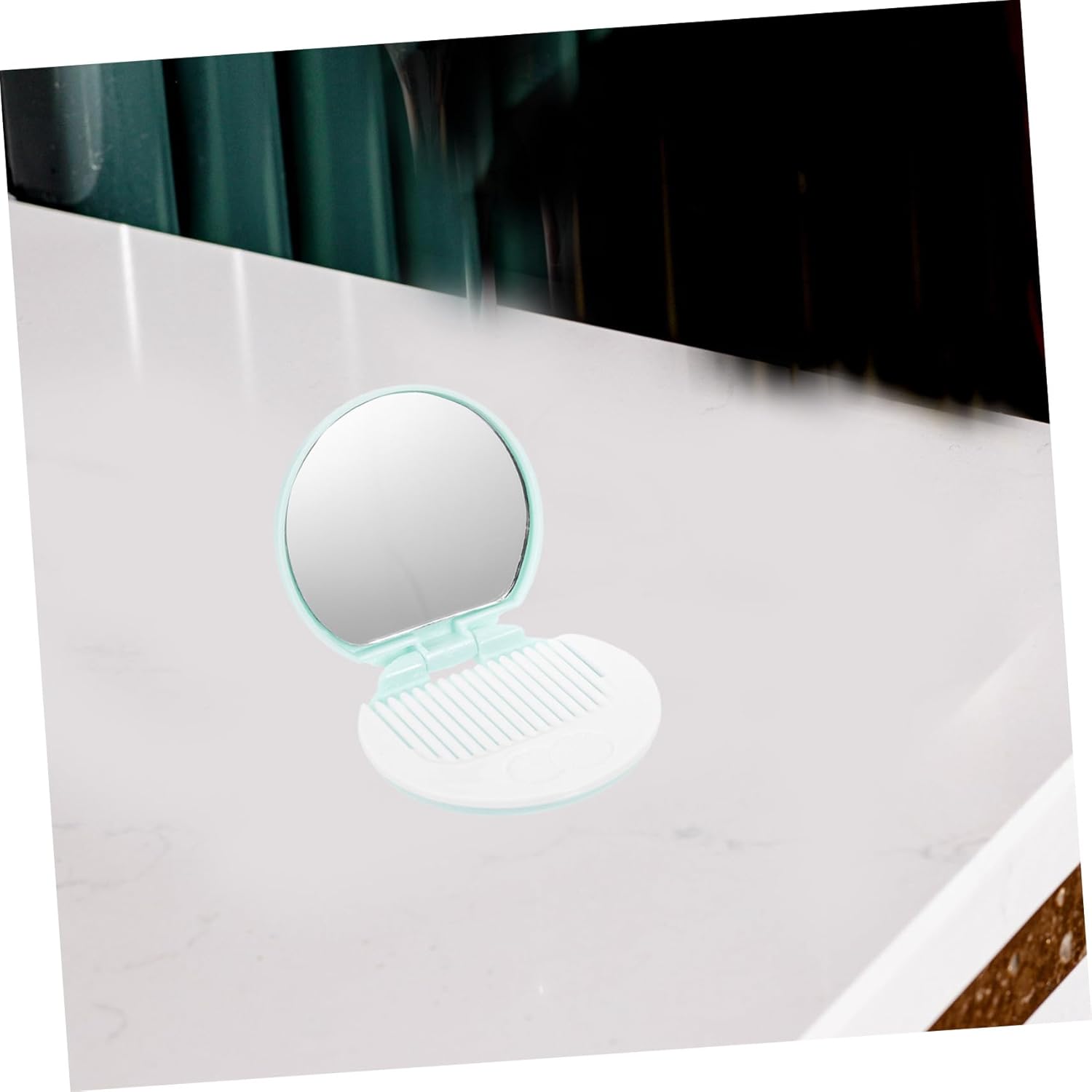 Wakauto 7PCS Makeup Mirrors Chocolate Cookie Design Compact Pocket Cosmetic Mirrors with Comb for Women Travel Lightweight Dark Brown Light Brown Yellow Blue Green Pink Purple