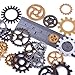 100 Gram Assorted Antique Steampunk Gears Charms Pendant Clock Watch Wheel Gear for Crafting, DIY Jewelry (Mixed Color)