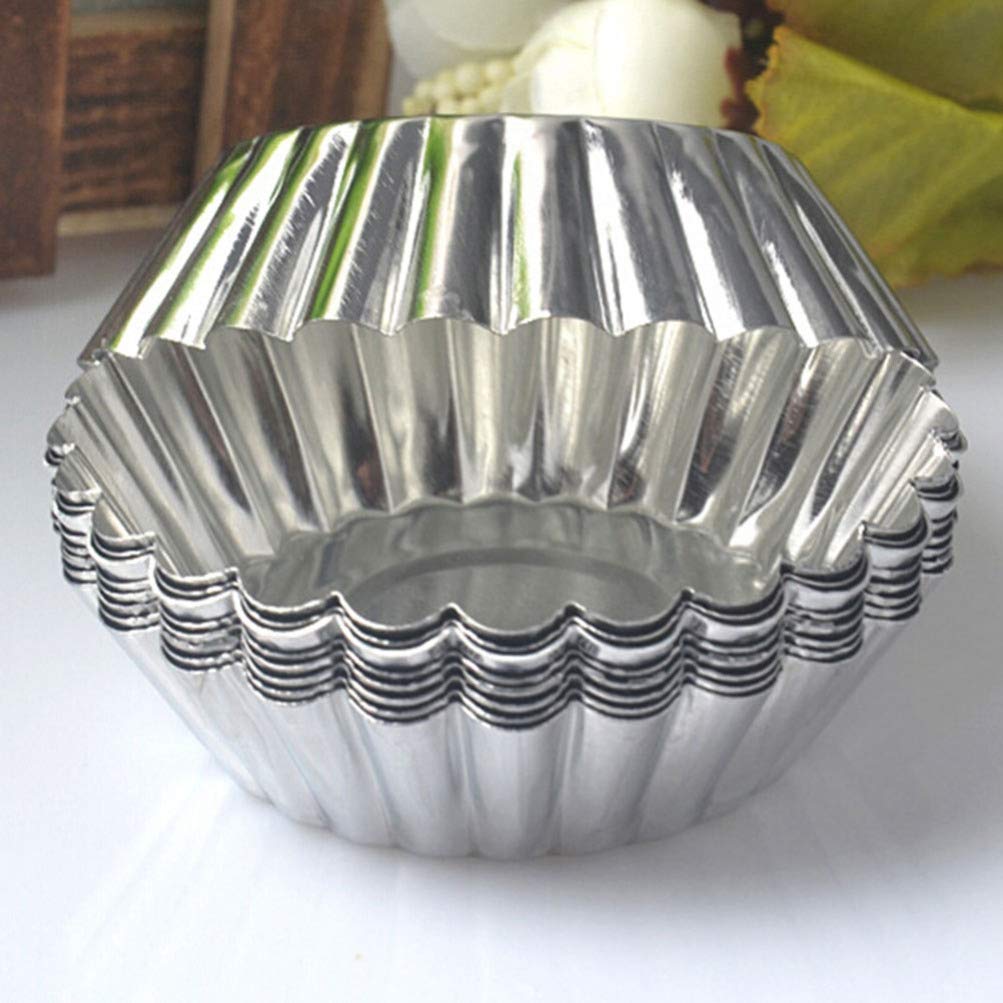 Cabilock 100piezas Moldes De Tartas De De Metal Antiadherente Herramienta Para Hornear Para Magdalenas Pasteles y Postres