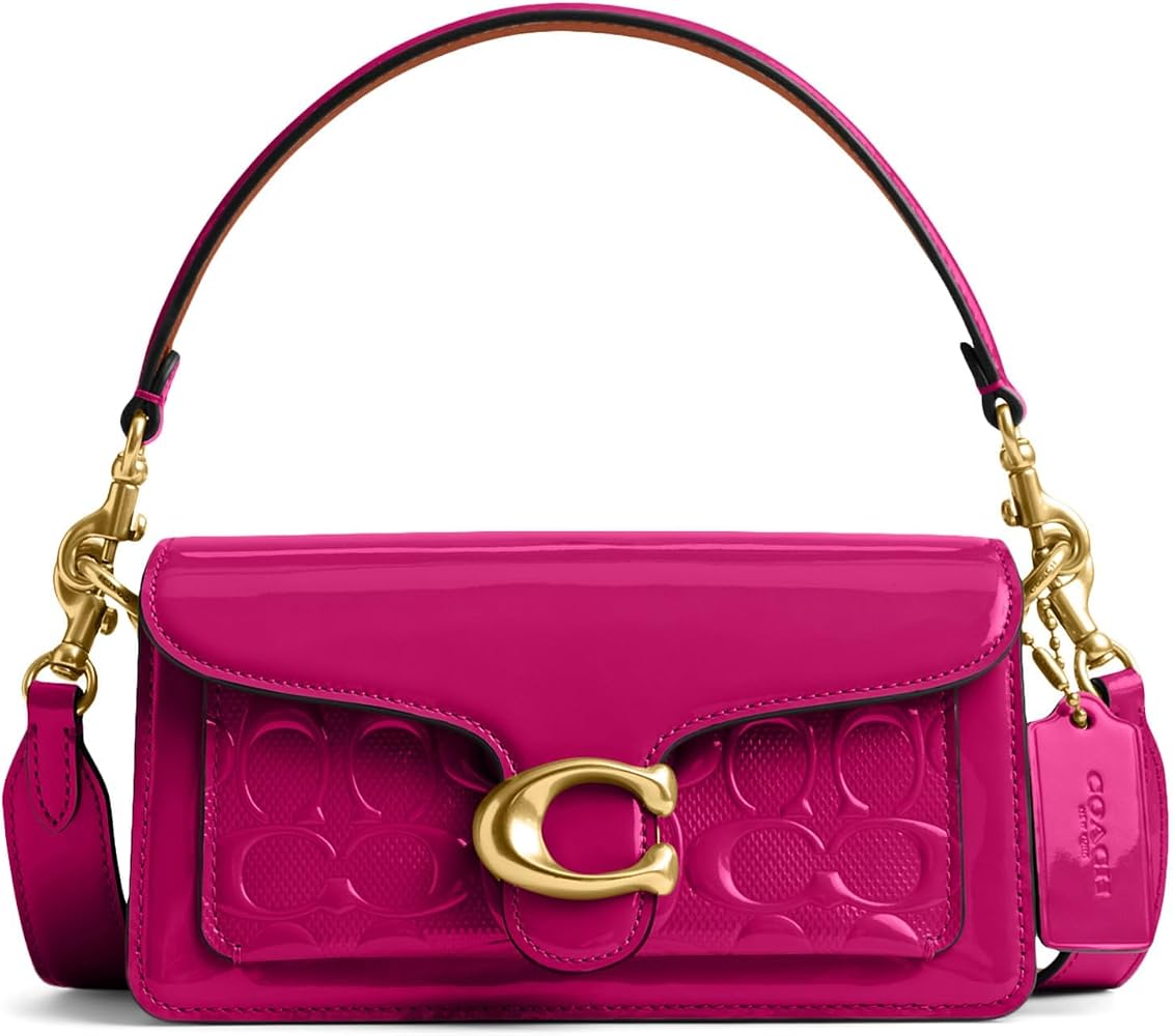 Buy Coach Patent Signature Leather Tabby Shoulder Bag 20, Magenta