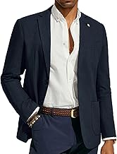 PJ PAUL JONES Men's Linen Blazer Modern Leisure Jacket Sporty Regular Fit 2 Buttons Business Suit Jacket