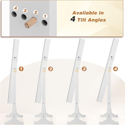 Miniatura 4 de GOFLAME Gabinete de joyería independiente organizador de armario de joyería con cerradura con espejo sin marco de longitud completa cajones de