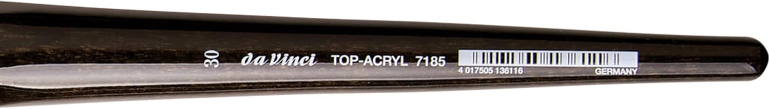 da Vinci Oil & Acrylic Series 7185 Top Acryl Paint Brush, Flat Red/Brown Synthetic with Long Ergonomic Handle, Size 30 (7185-30)