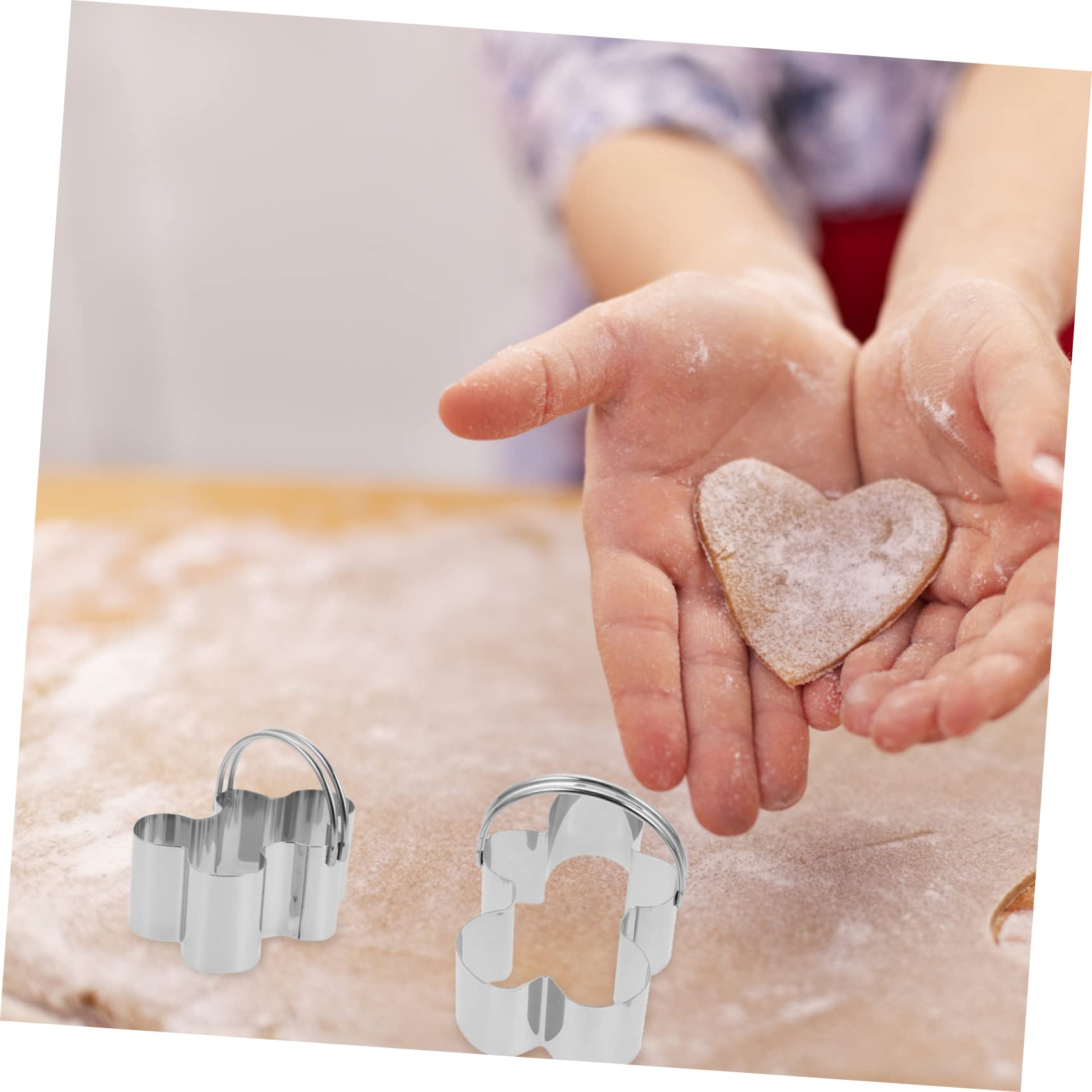 Ciieeo 15 Stk 5-teiliges Set Mousse-Ringe Lebkuchenmann-Plätzchen Ingwerkekse Weihnachtskeks küchenmaschiene kochgeschirr Tragbarer Mousse-Ring Formen von Ausstechformen Rostfreier Stahl