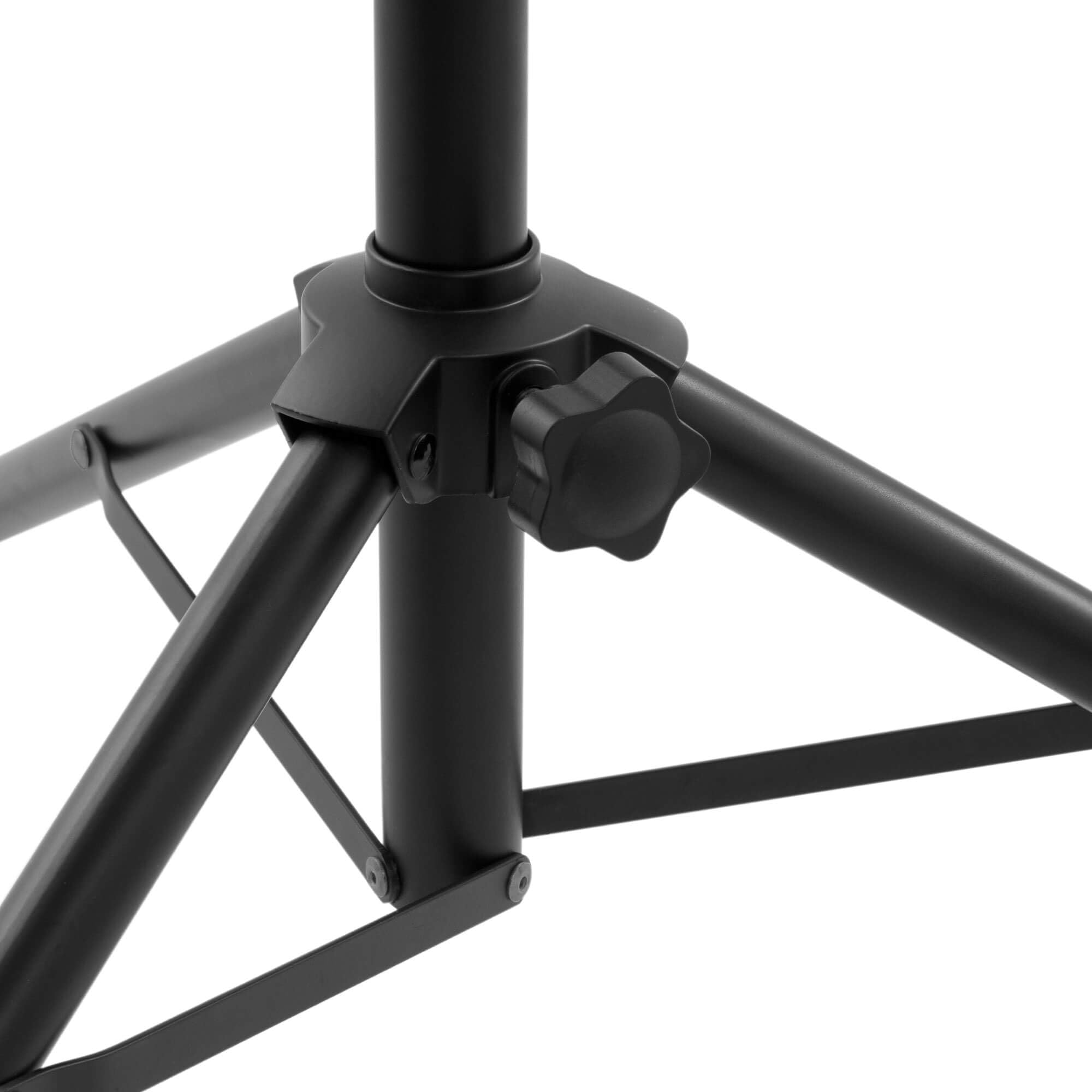 TIGER Pupitre Orchestre 2 Niveaux Réglable Noir | Pupitre 66–115cm, plateau 47,5x34cm avec rebord, inclinaison sans engrenage, rotation & base trépied pliable stable