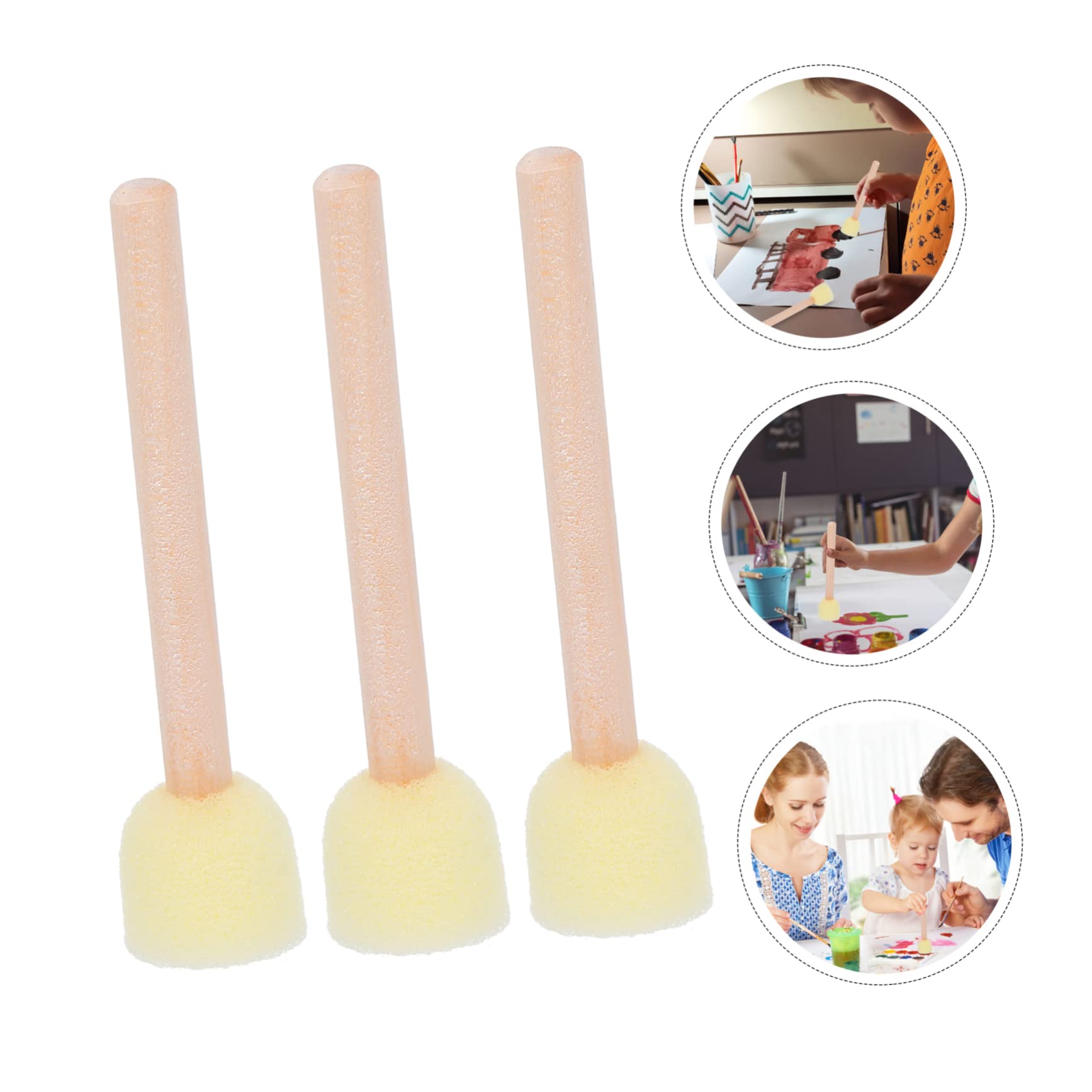 Kit Brosses Décoration 16 Eponges De Peinture Round - Pinceaux Mousse Pour Arts Créatifs, Graffiti, Enfants - 4 Tailles Eponge Pour Peinture Kit Brosses Décoration 16 Eponges De Peinture Round - Pinceaux Mousse Pour Arts Créatifs, Graffiti, Enfants - 4 Tailles Eponge Pour Peinture