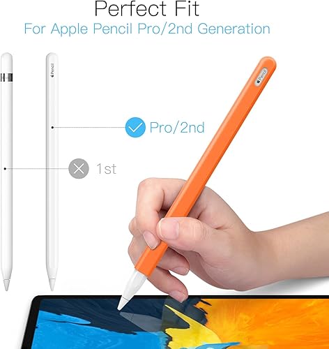 Miniatura 2 de MoKo Estuche para Apple Pencil de 2 generación, 2 piezas, protector de silicona para Apple Pencil de 2 generación, funda protectora para Apple