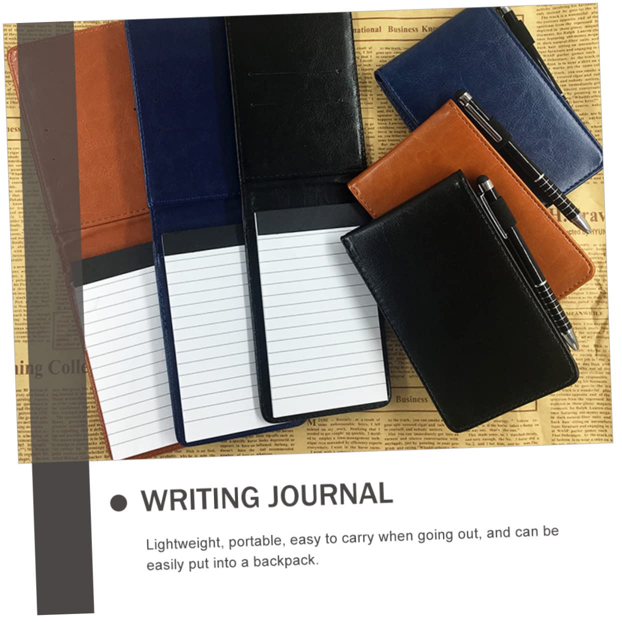 Artibetter 10 Pièces Business Notebook Épais Multifonctionnel PU Portable pour Bureau École Maison Noir