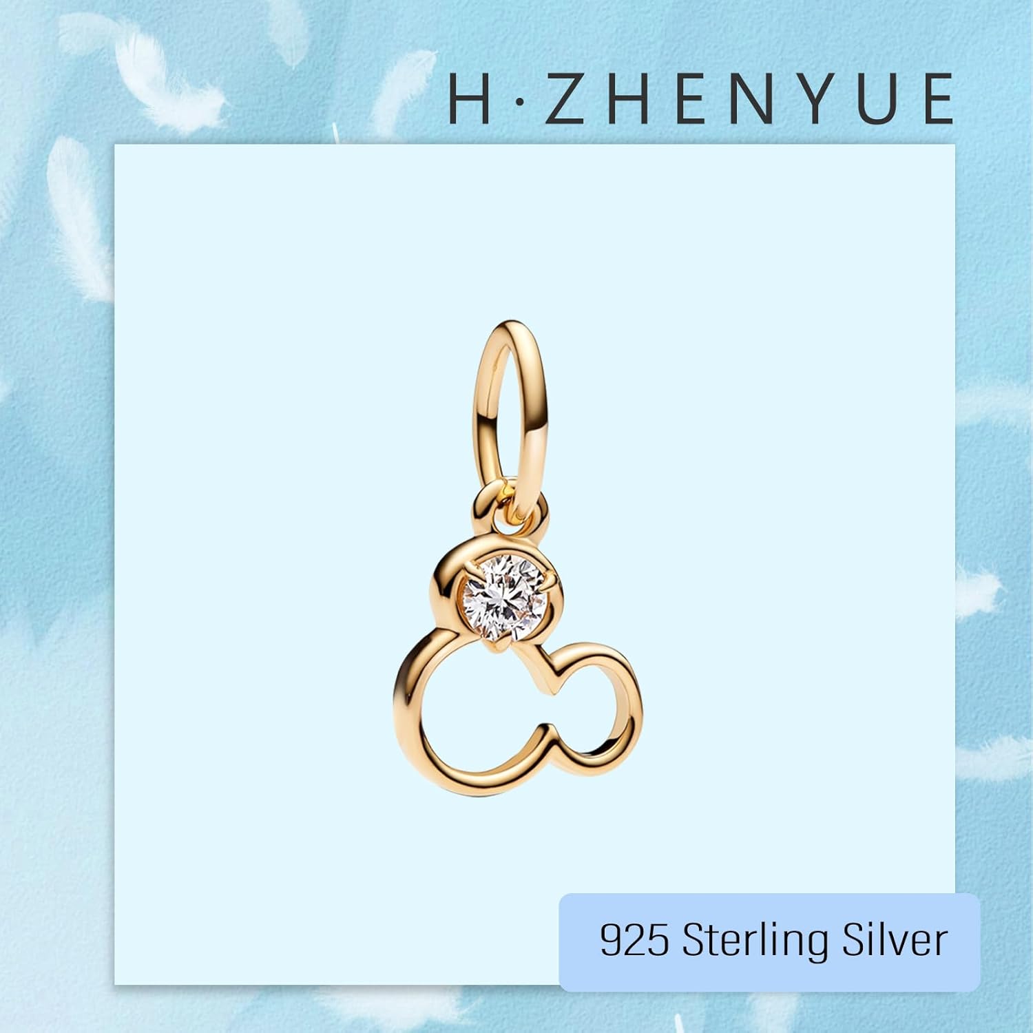 Cartoon Mouse Charms 925 Sterling Silver Dangle Beads for Bracelets and Necklaces Jewelry for Women - Image 2