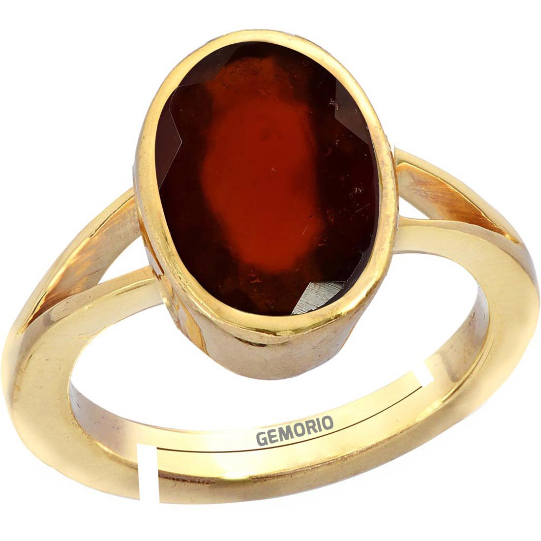 gemorio Gomed Hessonite 3cts or 3.25ratti Stone Panchdhatu Adjustable Ring for Women-picture-0
