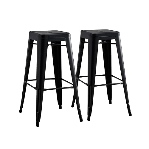 30” Metal Backless Barstool Set of 2 – Country Rustic