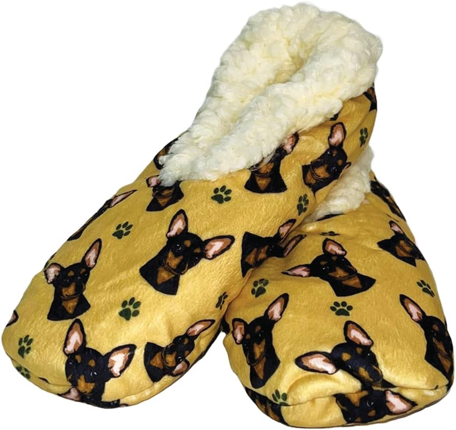 ComfiesDog & Cat Breed Slippers โ Cozy Sherpa House Slippers for Pet Lovers โ Non-Slip Indoor Shoes โ Dog Mom & Cat Mom Gifts โ One Size Fits Most โ E&S Pets