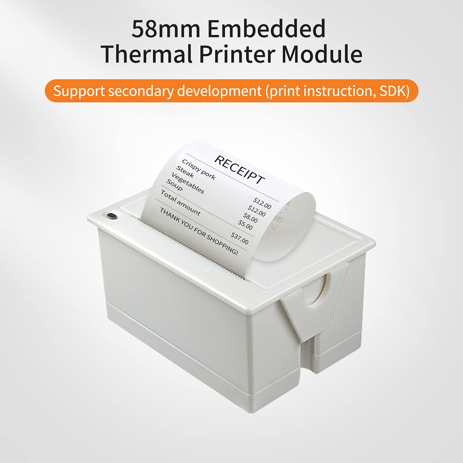 Modulo stampante termica incorporata 58mm Supporto ESC POS Stampa Comando Ricevuta Ticket Codice a barre con interfaccia USB RS232 TTL