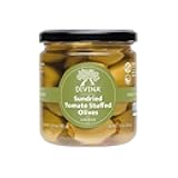 DIVINA, Stuffed Olives, Sundried Tomoto, Pack of 6, Size 7.8 OZ, (GMO Free)