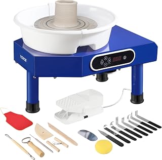 VEVOR Tornio da Vasaio Formatura Ceramica 25 cm, Macchina Rotante