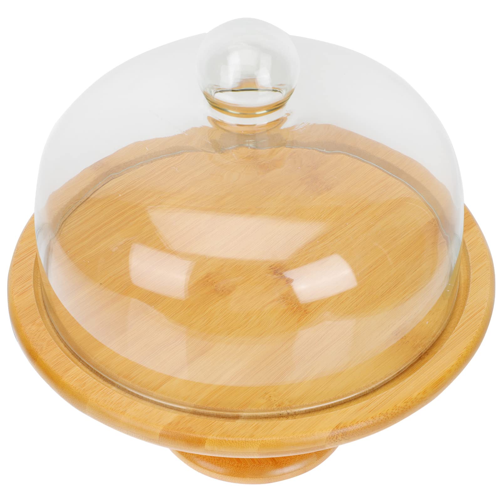 Support de gâteau avec couverture de dôme: 1 set Gâteau de gâteau de gâteau à gâteaux Tour de cupcake Dessert Serveur de plateau de plateau de plateau de plateau avec couvercle for une fête d'annivers