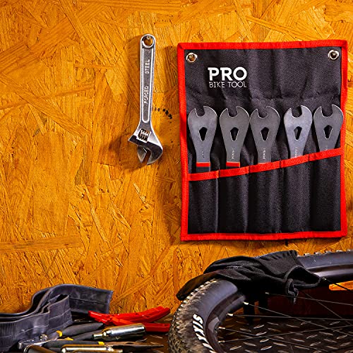 Pro Bike Tool Cone Wrench Set - 5 Piece Spanner Wrench Set, Bike Wrench Set With Storage Bag - Remove Wheel Bearings With Ease. (13, 14, 15, 16 And 17Mm). #TOP7
