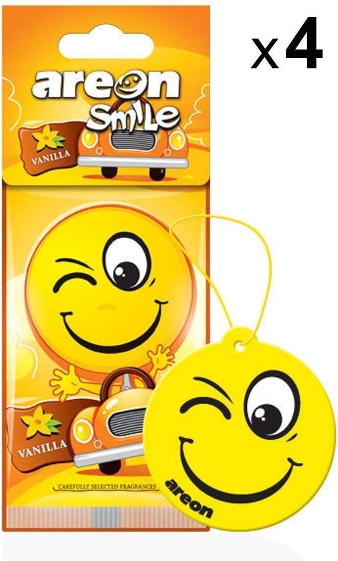 AREON Smile I Design Hanging Car Air Freshener I Assorted Scents (24 Pack)