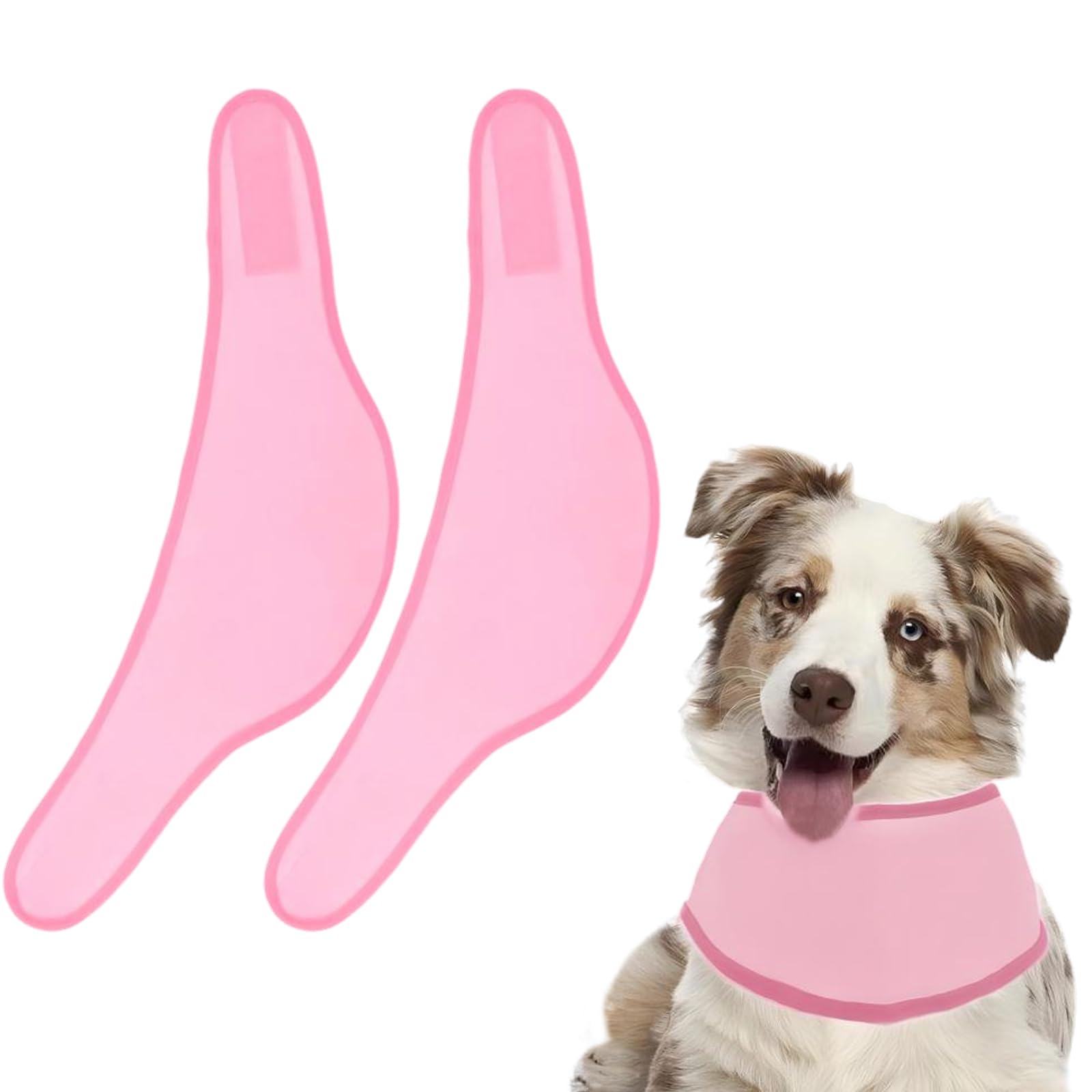 Valicaer Dog Cooling Bandana Collar 2-Pack,Adjustable Ice Scarf for Summer Heat Relief, Breathable Cooling Collar for All Cute Dog Breeds (Pink, Medium)