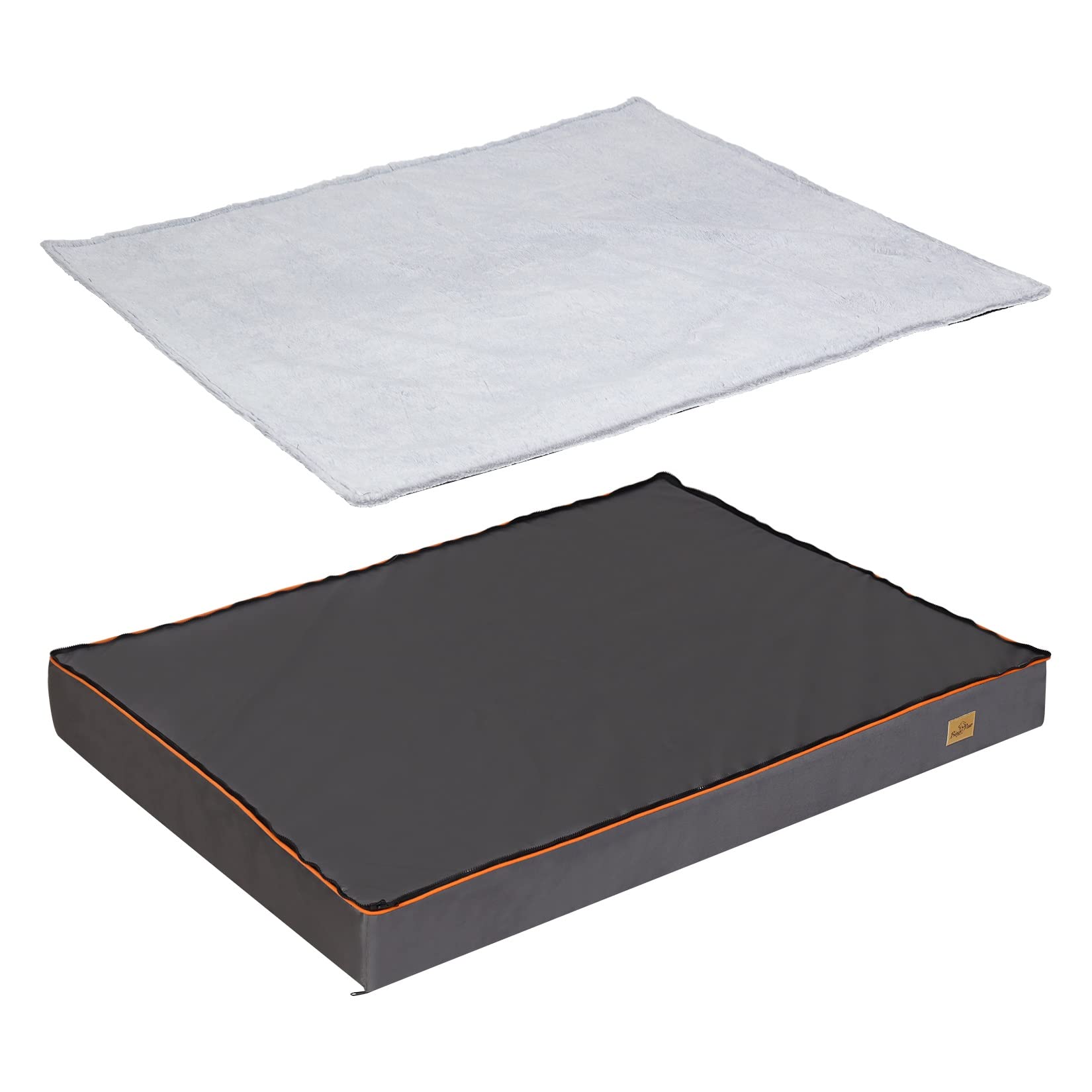 BingoPaw Cama Perro Grande XXL Cama para Perros Grandes Desenfundable,120x90cm Colchonetas para Perros Grandes Lavables Colchon Perro Viscoelastico Impermeable con Funda Suave y Espuma Ortopedica