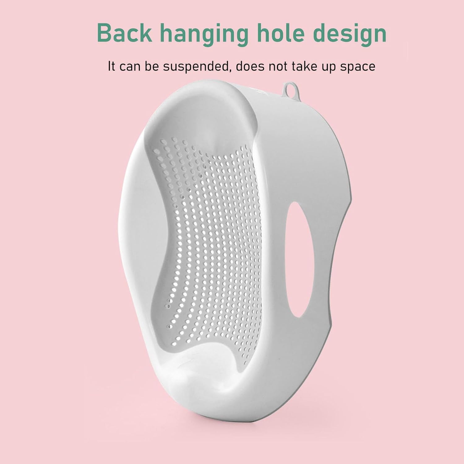 Baby Bath Support, Portable Foldable Slipless Bath Tub Support Lying Bathing Mat, with Slipless Pad Bath Net, for Newborn Infant (Light Grey)