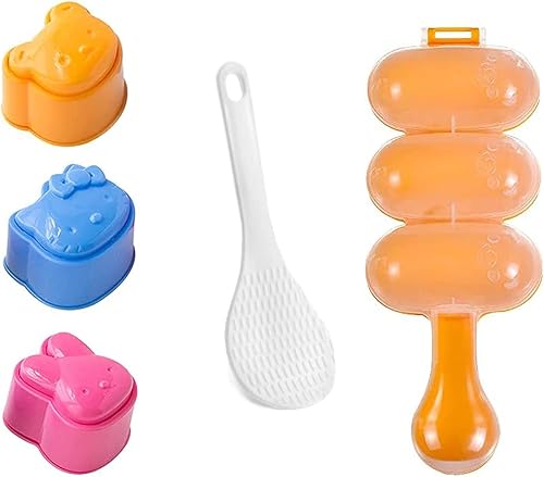 Molde de bola de arroz para batido de sushi, molde de sushi con formas de animales (3 piezas + 1 pieza) herramienta de bricolaje herramienta de disponible en Yaxa Peru