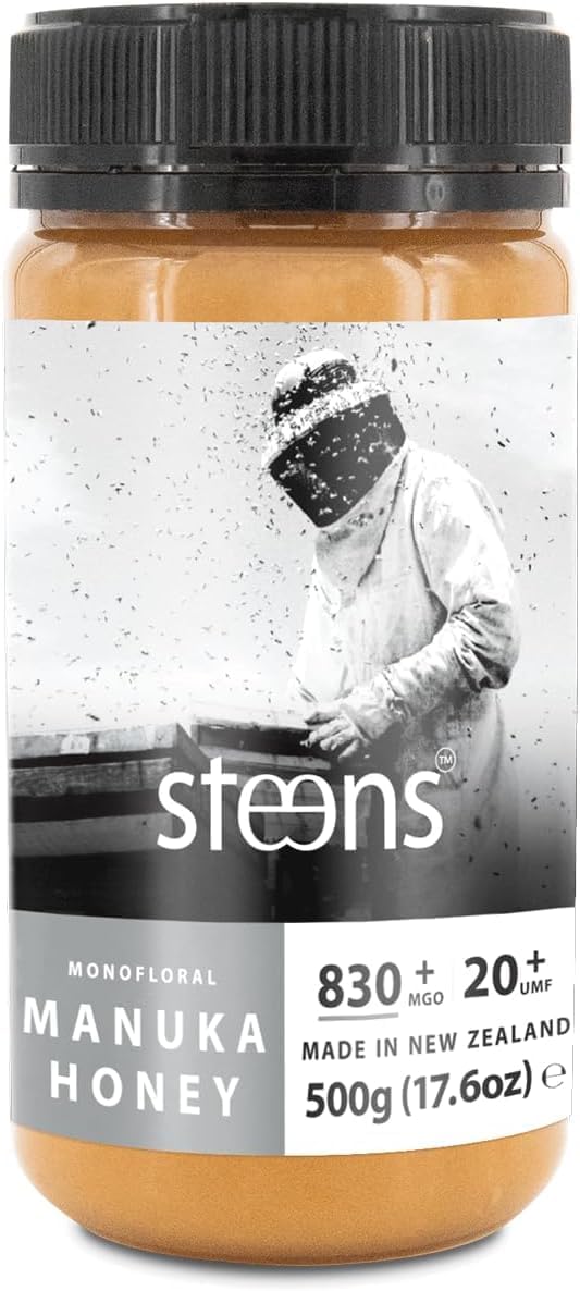 Steens Manuka Honey MGO 830+ Pure & Raw 100% Certified UMF 20+ Manuka Honey - Bottled and Sealed in New Zealand - 500g