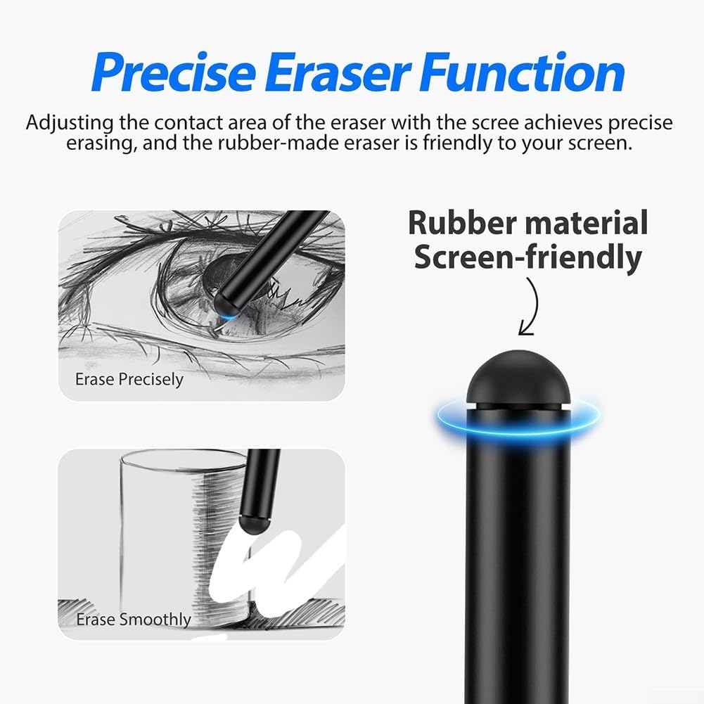 Stylet pour Remarkable 2, sensibilité à la pression 4096 avec rejet avancé de la paume et 5 pointes interchangeables pour une créativité accrue