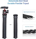 ULANZI Téléphone Tripod, Mini Support de trépied pour appareil photo flexible avec porte-téléphone caché w Cold Shoe Mount, vis 1/4'' pour bras magique, universel pour iPhone17/17Air/17Pro/17ProMax XS Max X Samsung Canon Sony