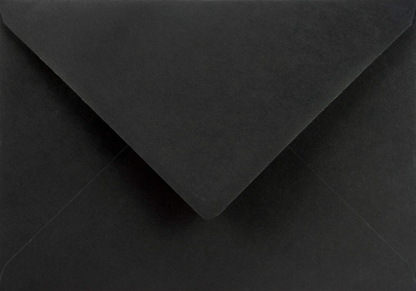 Netuno 500 black coloured envelopes DIN C5 162x229mm 6.37x9.01 inches 120gsm Burano Nero pointed flap no window for wedding invitations sympathy cards gift certificates contracts diploma vouchers menu — image 1