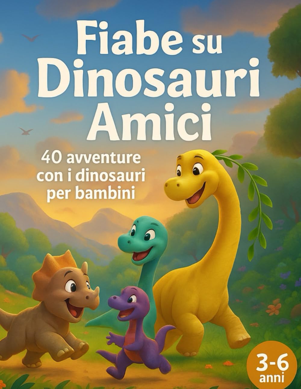 Fiabe su Dinosauri Amici: Fiabe avventura divertenti per bambini 3–6 anni | Dinosauri simpatici, amicizia e coraggio (stile cartoon) (Fiabe Educative Illustrate (3–6 anni))