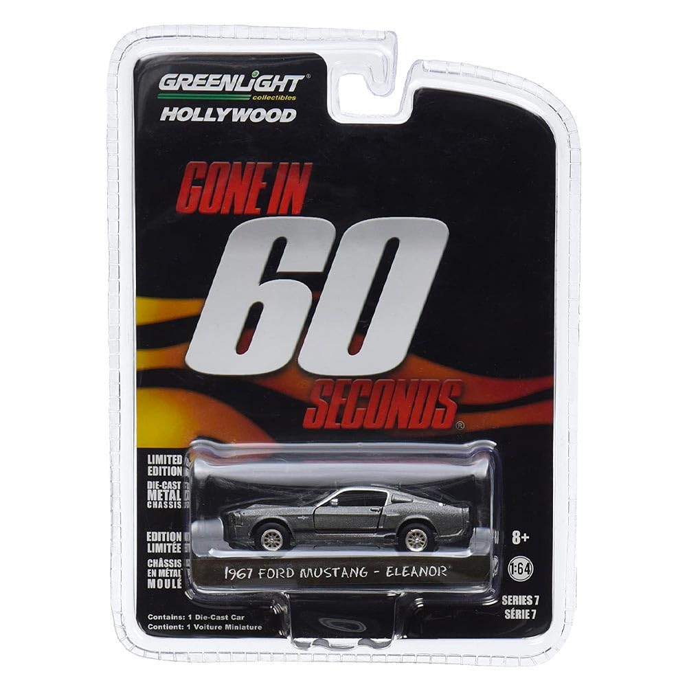 Greenlight 1/64 – Ford Mustang '67 Eleanor Verte (Gone In 60 Seconds) – Chase Car