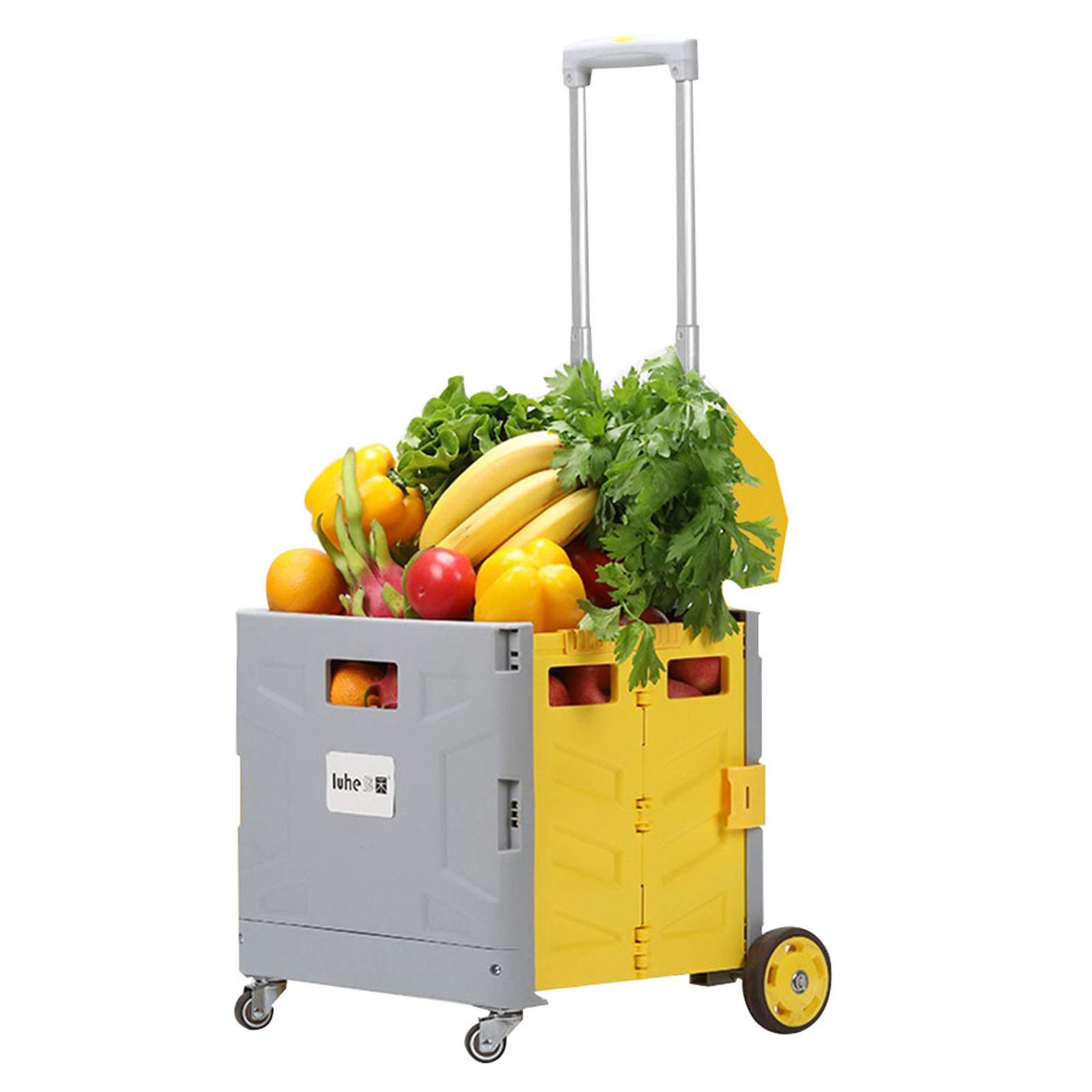Buy ZCMTrolley Shopping Cart, Hand Truck Foldable 50 Kg Load, 60 L Capacity, With Brake