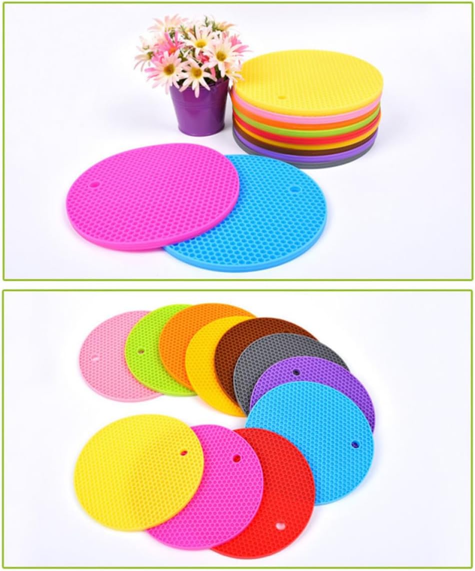 Silicone Pot Coaster Mat Heat Resistant for Pan and Bottles Coffee
