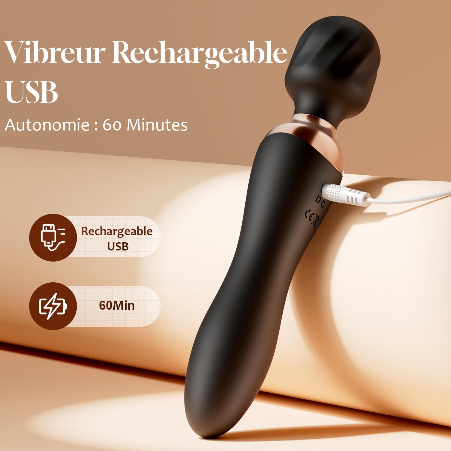 Vibromasseurs Feminin Vibrant à Double Embout Sex Toys, 12 Modes & Tête Flexible Vibromasseur Sextoyse Couple Plaisir, Sextoyse Femme Clitoridienne Gode Vibro-masseur Sextoy, Silencieux Vibrators