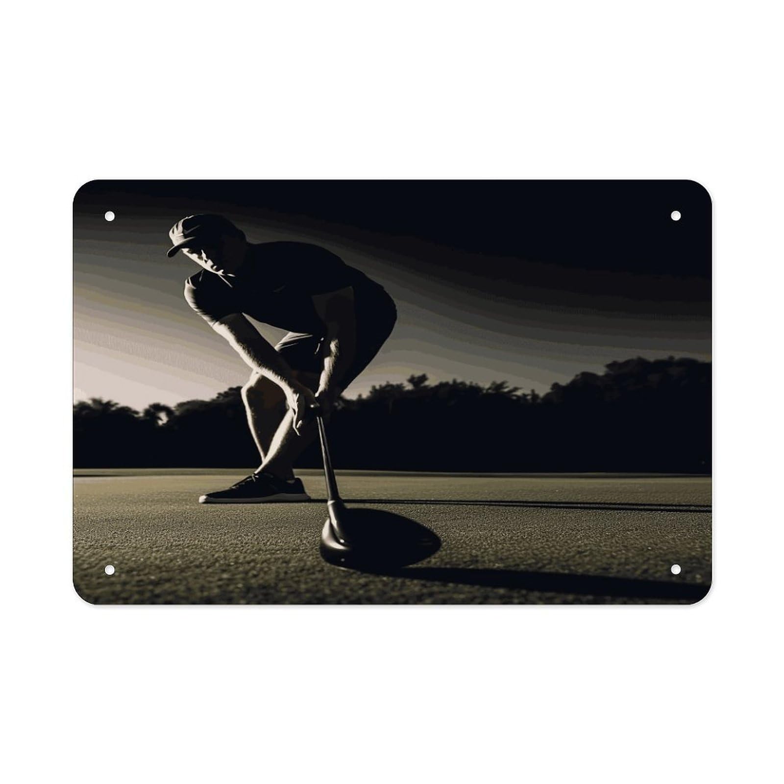 Fekiloot Style Golf Fitness Metal Signs Wall Art Tin Sign