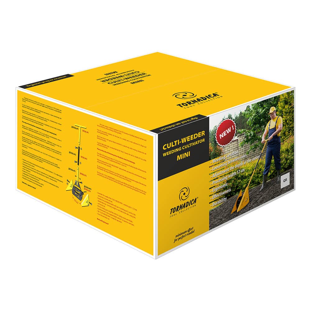 TORNADICA Mini Bodenfräse Kultivator Handkultivator Wurzelentferner Unkrautkralle Vertikutierer Gartenwerkzeug für Garten und Gewächshaus