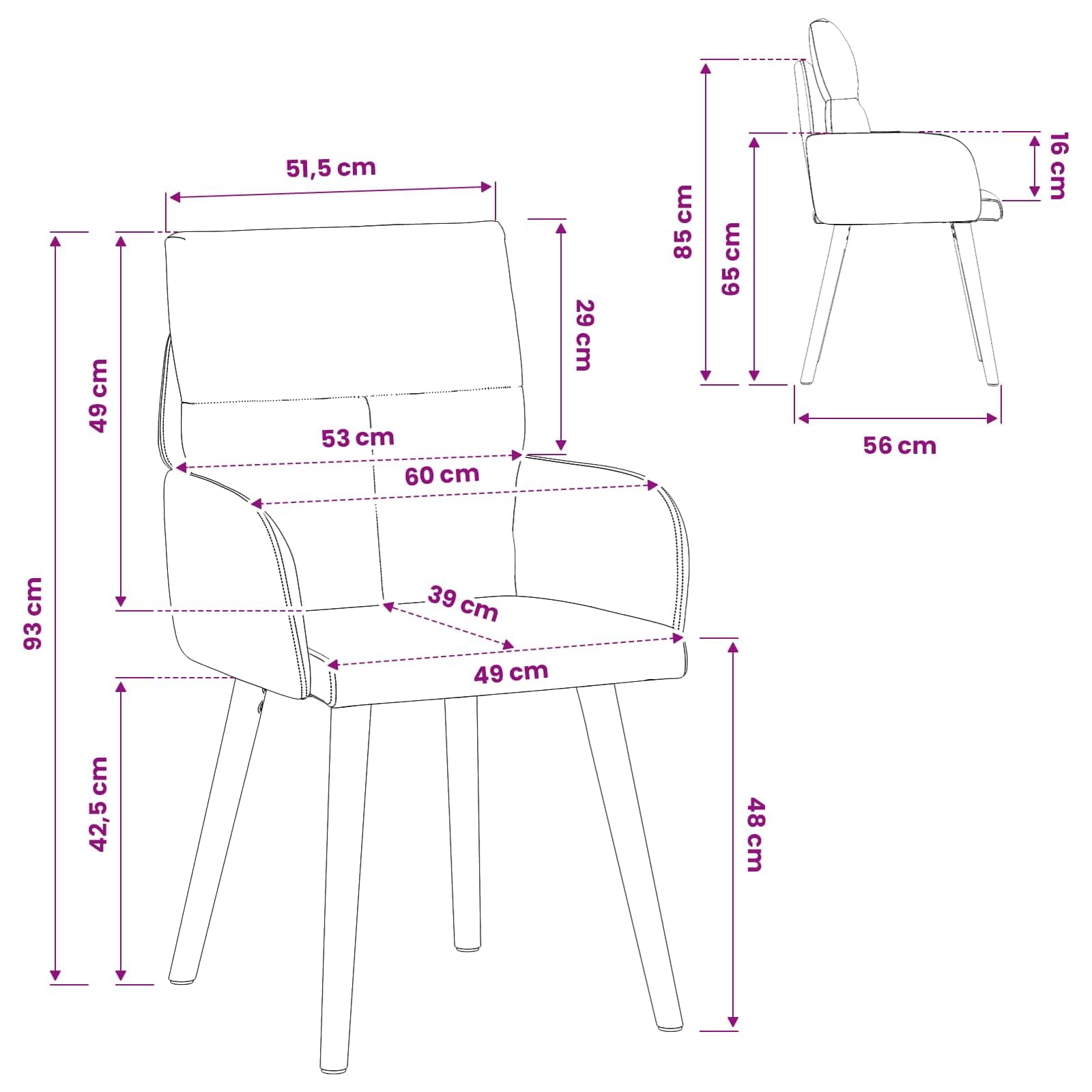 Krzesło do jadalni, zestaw 6 szt., ciemnoszary, materiał z podłokietnikami, ergonomiczne, wychylne, nowoczesne wzornictwo, stabilna rama metalowa, wygodna tapicerka, skandynawski styl, trwałe