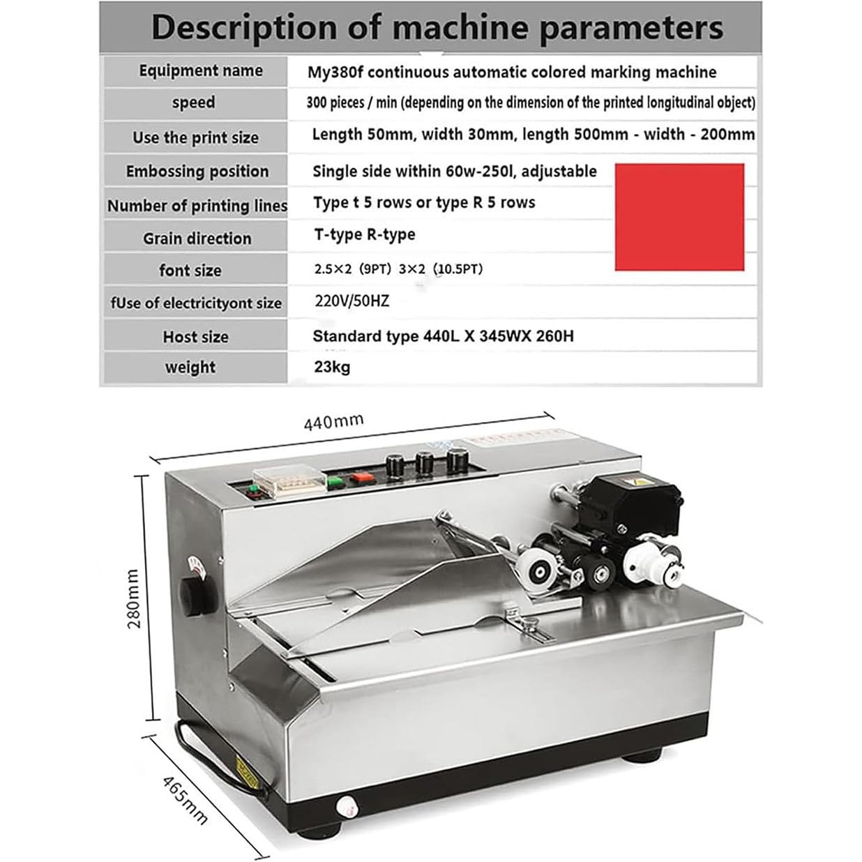 Etichettatrice Automatica con Stampa della Data, 220 V, Controllo fotoelettrico, conteggio Automatico, 300 Pezzi/Minuto, Ideale per Una Produzione efficiente di Etichette.